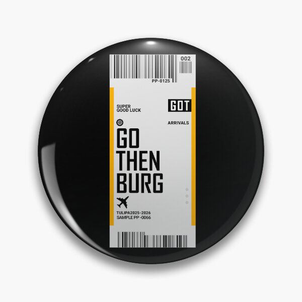 Item preview, Gothenburg Boarding Pass Sweden Travel Ticket Sticker designed and sold by TulipaGraphics.