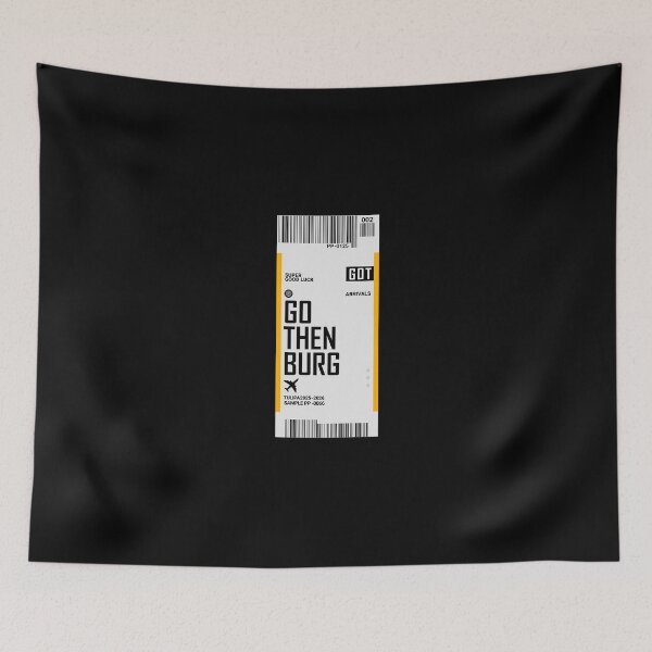 Item preview, Gothenburg Boarding Pass Sweden Travel Ticket Sticker designed and sold by TulipaGraphics.