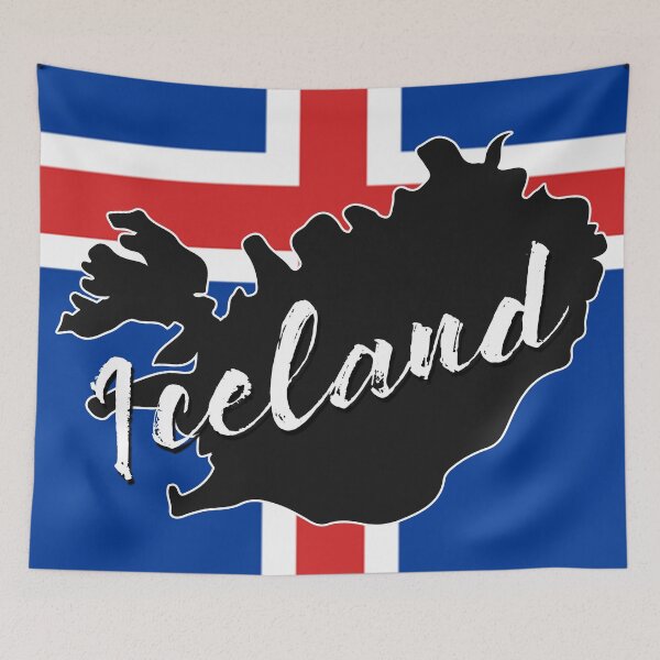 Item preview, Iceland Flag Map | Iceland Patriot Gift | Icelandic Pride Decor | Iceland Map Art | Iceland Flag Wall Art  designed and sold by emilypigou.