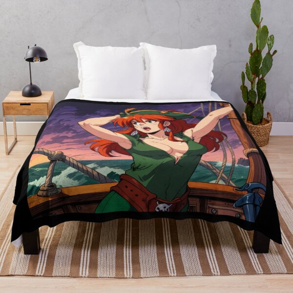 Item preview, Vintage Manga style Red Head Pirate Queen Anne Bonney vintage Anime Manga Illustration designed and sold by Vintage Designs +.