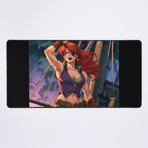 Item preview, Vintage Manga style Red Head Pirate Queen Anne Bonney vintage Anime Manga Illustration designed and sold by Vintage Designs +.