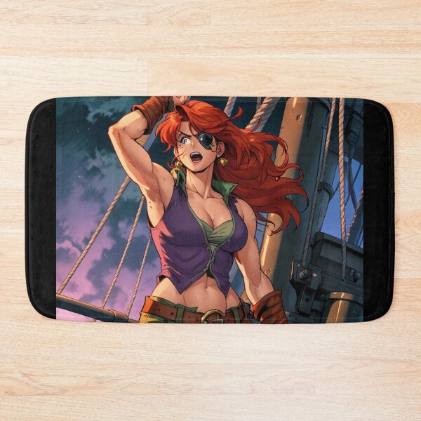 Item preview, Vintage Manga style Red Head Pirate Queen Anne Bonney vintage Anime Manga Illustration designed and sold by Vintage Designs +.