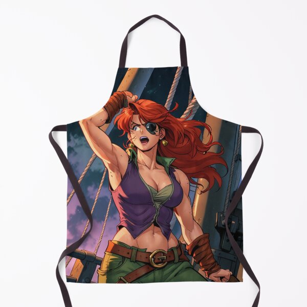 Item preview, Vintage Manga style Red Head Pirate Queen Anne Bonney vintage Anime Manga Illustration designed and sold by Vintage Designs +.
