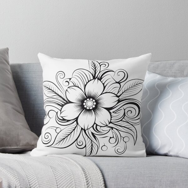 Artikelvorschau, Blumendesign Nr. 47 Malvorlagenmuster entworfen und verkauft von DavidColoring.