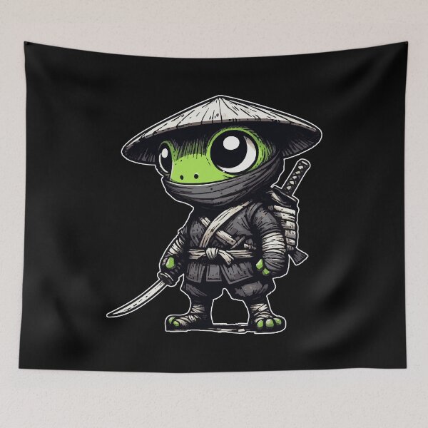 Item preview, Cool Ninja Frog Sketchy designed and sold by TomFrontierArt.