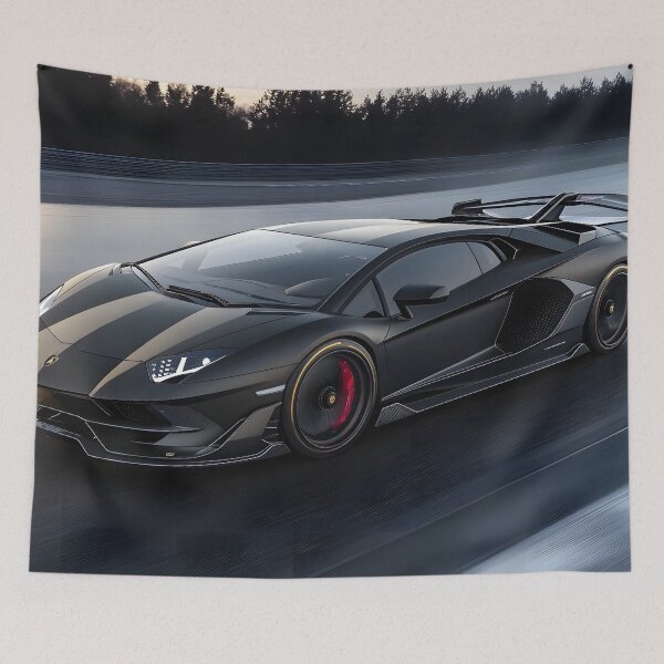 Item preview, Black Lamborghini Aventador LP780-4 Ultimae Poster II designed and sold by AutoPopStudio.