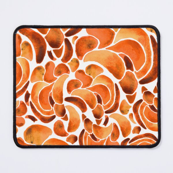 Item preview, A vibrant, abstract watercolour pattern of Montipora coral in burnt orange designed and sold by Hillary Holt.