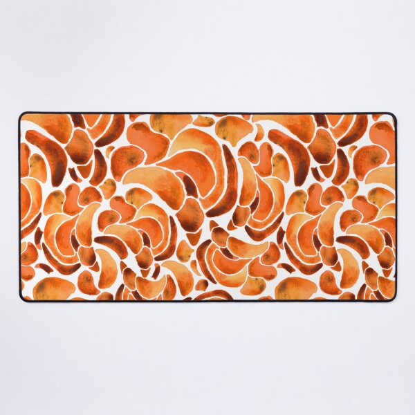 Item preview, A vibrant, abstract watercolour pattern of Montipora coral in burnt orange designed and sold by Hillary Holt.