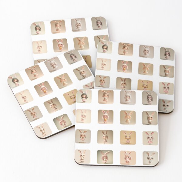 Item preview, Cute Easter Bunny Girl – 16 Stickers for Your Spring Celebration designed and sold by sabantha.