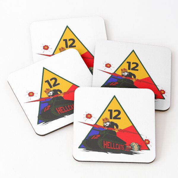 Item preview, US Army - 12th Armored Division –  Hellcat patch designed and sold by pzd501.
