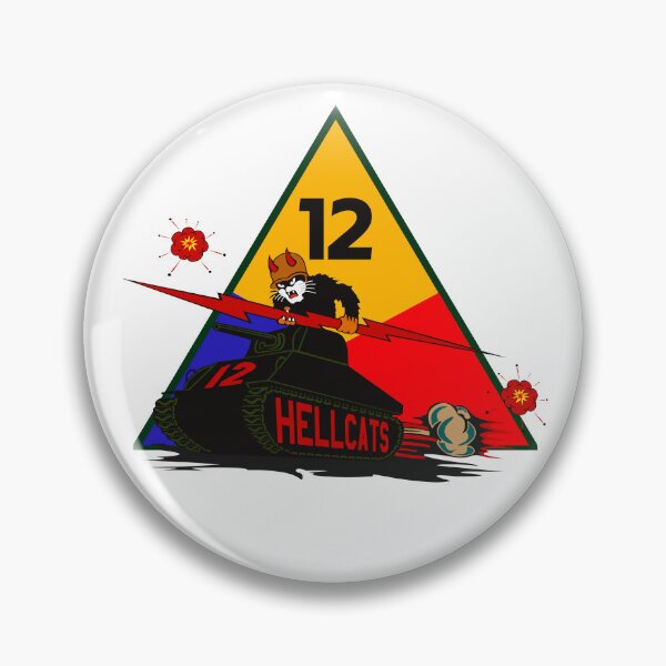 Item preview, US Army - 12th Armored Division –  Hellcat patch designed and sold by pzd501.