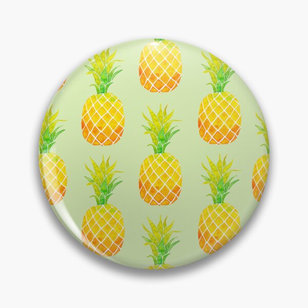 Item preview, A vibrant watercolor pattern of sweet, sticky pineapples on a light green background designed and sold by Hillary Holt.