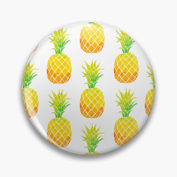 Item preview, A vibrant watercolor pattern of sweet, sticky pineapples designed and sold by Hillary Holt.
