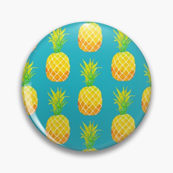 Item preview, A vibrant watercolor pattern of sweet, sticky pineapples on a teal background designed and sold by Hillary Holt.