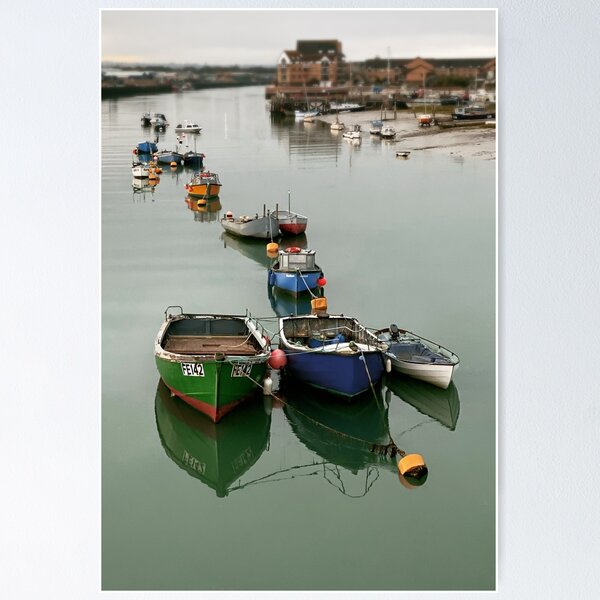 Item preview, Sussex river scene, with boats designed and sold by Foundry88.