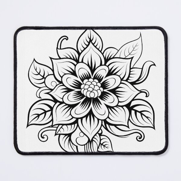 Item preview, Flower Design #51 Coloring Page Pattern  designed and sold by DavidColoring.