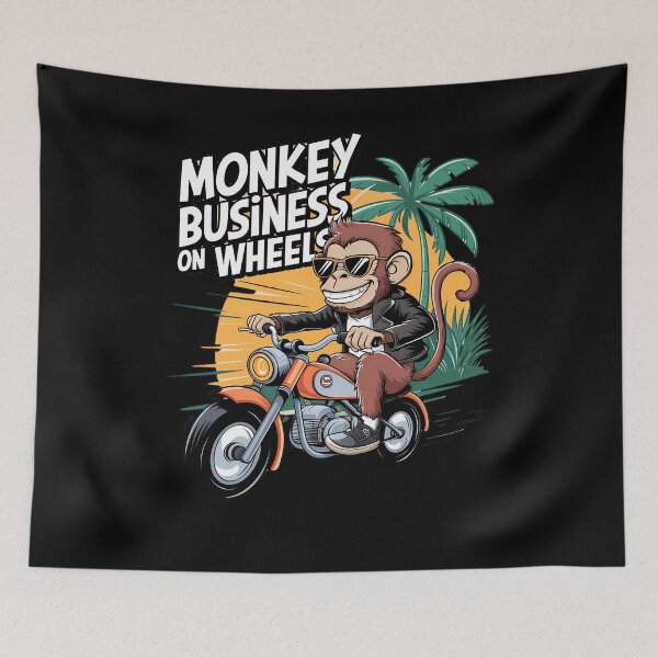Item preview, Monkey Bike Madness – Wild Ride Ahead! | Monkey Business on Wheels | Funny designed and sold by BMLprint ⭐⭐⭐⭐⭐.