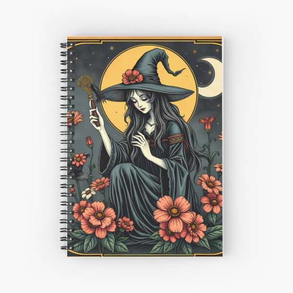 Item preview, Moonlit Magic: The Witch and Her Golden Wand designed and sold by printsseraph.