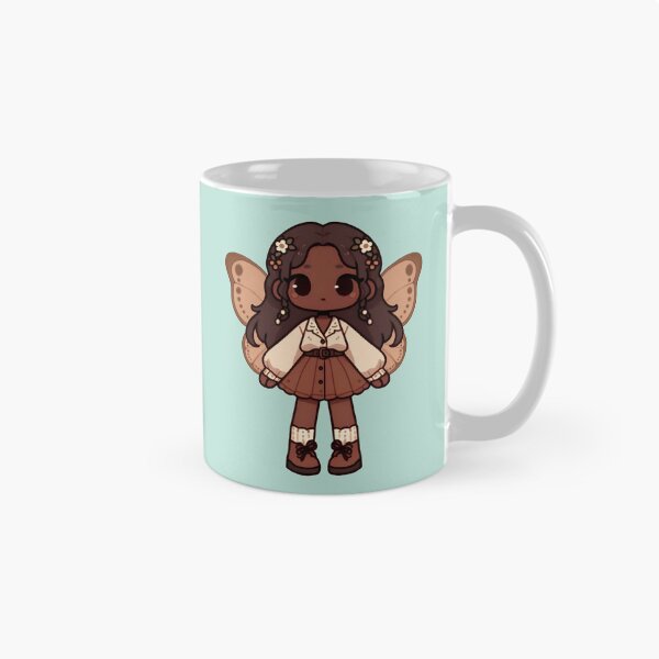 Item preview, Kawaii Fairycore Cottagecore Fairy Girl 3 Teal Background designed and sold by AnmitsuArt.