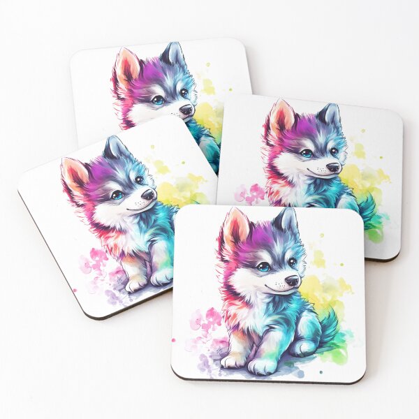Aperçu de l'œuvre Chibi Bébé Husky créée et vendue par InkDreamMotion.