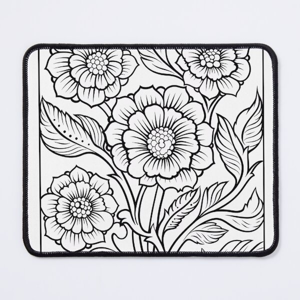 Item preview, Flower Design #55 Coloring Page Pattern  designed and sold by DavidColoring.