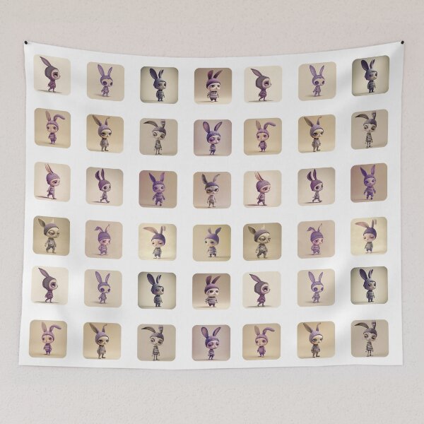 Item preview, Cute Chibi Easter Bunny – 16 Fun Stickers for Your Spring Celebration designed and sold by sabantha.