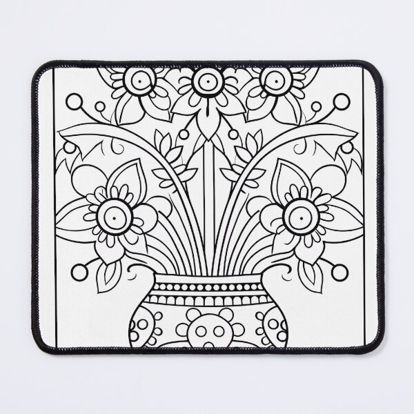 Item preview, Flower Design #56 Coloring Page Pattern designed and sold by DavidColoring.