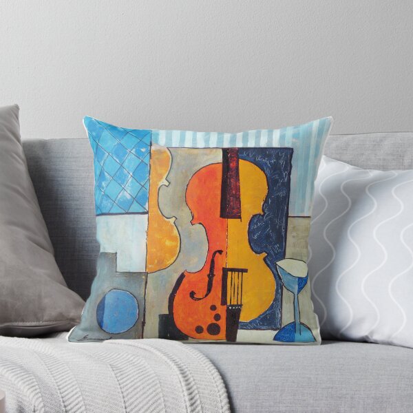 Item preview, Cubist Still Life with Violin | Abstract Geometric Art designed and sold by art2print.