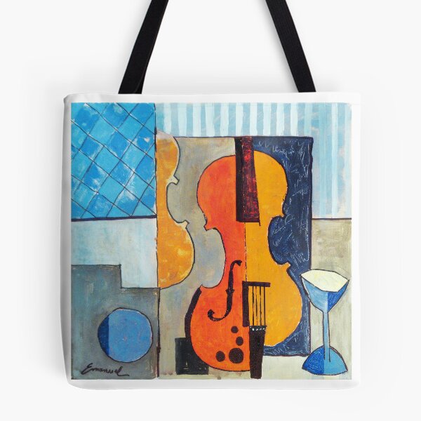 Item preview, Cubist Still Life with Violin | Abstract Geometric Art designed and sold by art2print.