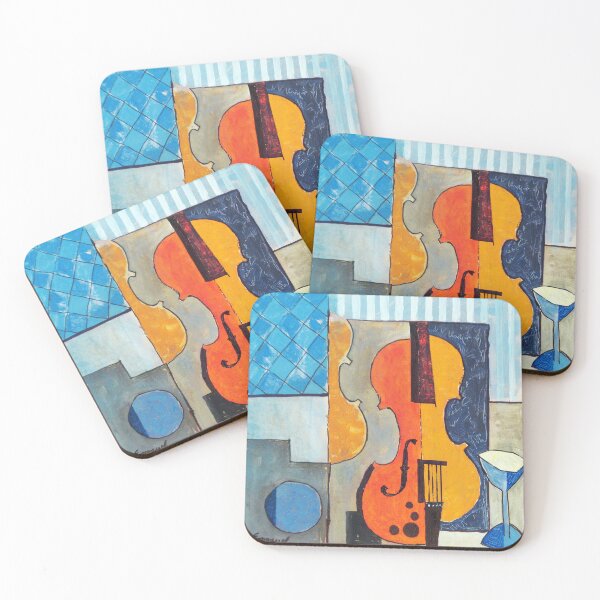 Item preview, Cubist Still Life with Violin | Abstract Geometric Art designed and sold by art2print.