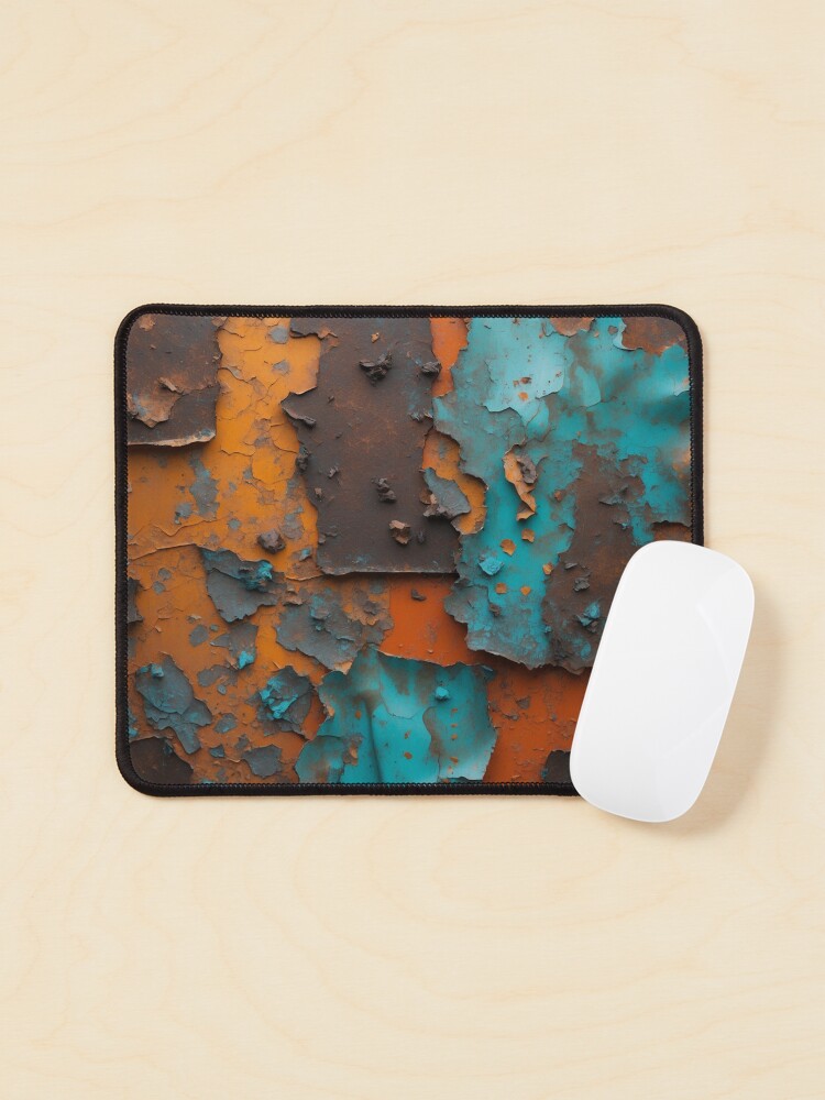 Thumbnail 1 of 5, Mouse Pad, Decay & Texture – Abstract Rust and Peeling Paint designed and sold by PixelsArtst.