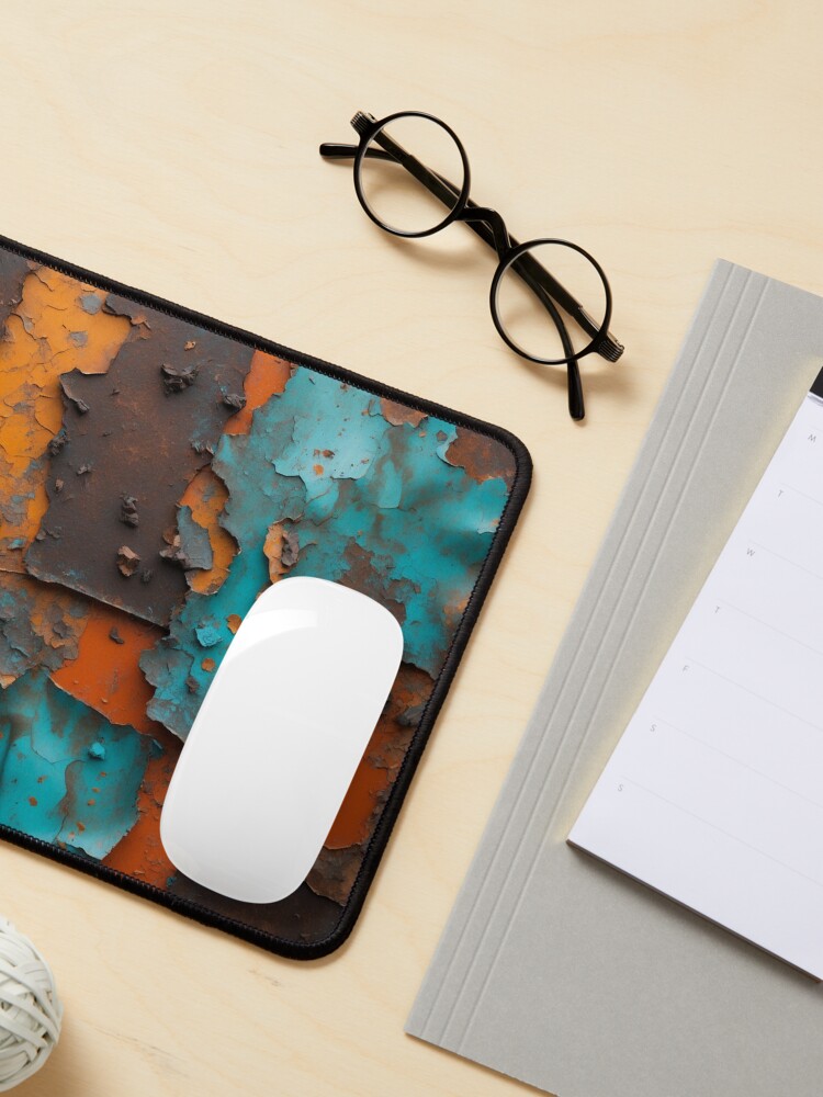 Thumbnail 3 of 5, Mouse Pad, Decay & Texture – Abstract Rust and Peeling Paint designed and sold by PixelsArtst.