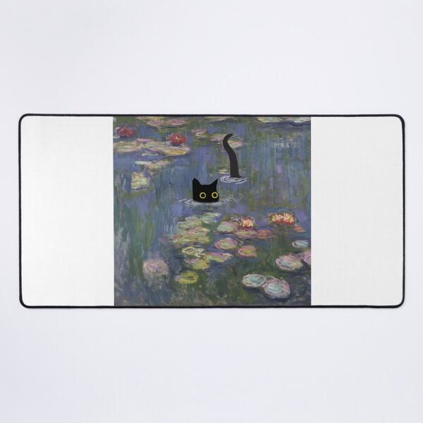 Aperçu de l'œuvre Imprimé chat Monet Nénuphar créée et vendue par AgevTor.