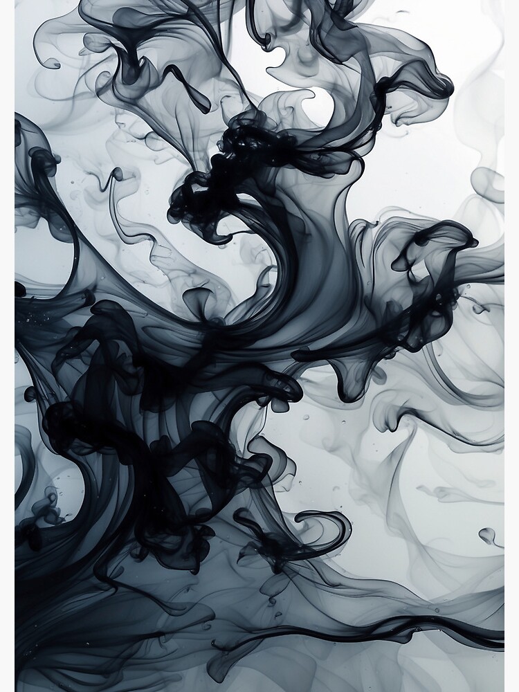 Thumbnail 3 of 3, Journal, Ink in Motion – Abstract Smoke Fluidity designed and sold by PixelsArtst.