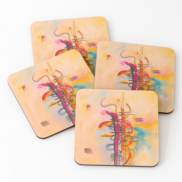 Item preview, Abstract Symphony: Kandinsky Watercolor N°325 - Vibrant Modernist Art Print designed and sold by Under-TheTable.