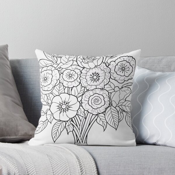 Artikelvorschau, Blumendesign Nr. 60 Malvorlagenmuster entworfen und verkauft von DavidColoring.