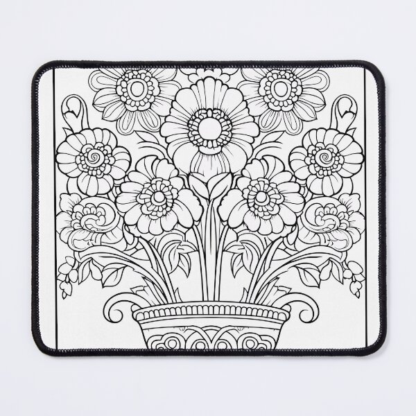 Item preview, Flower Design #62 Coloring Page Pattern  designed and sold by DavidColoring.