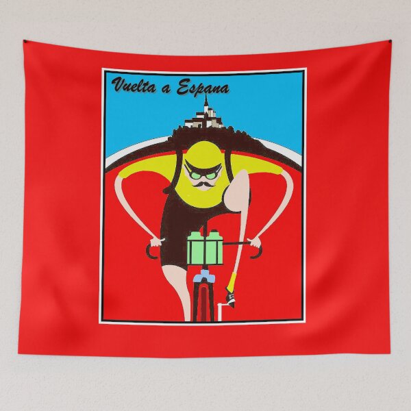 Item preview, VUELTA  A  ESPANA: Colorful Abstract Psychedelic Bicycle Racing Advertising  Print designed and sold by posterbobs.