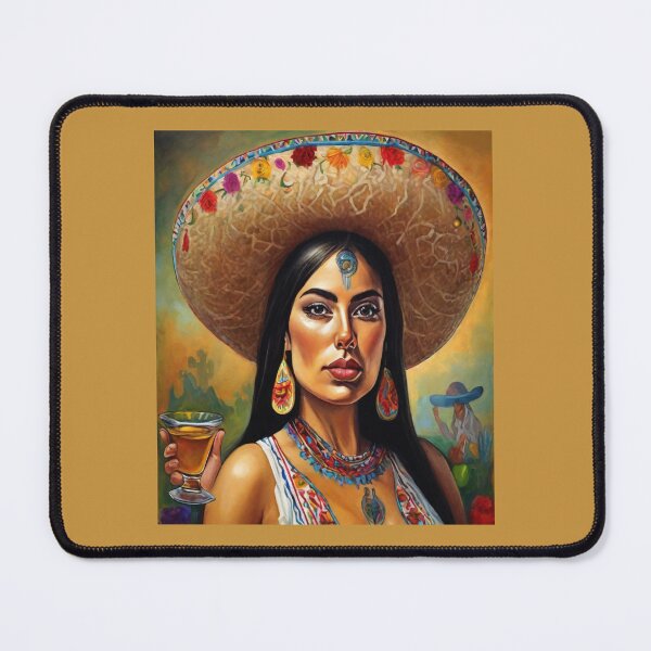 Item preview, Mexican Woman with Sombrero: Cultural Beauty in Art designed and sold by Artisticanvas.