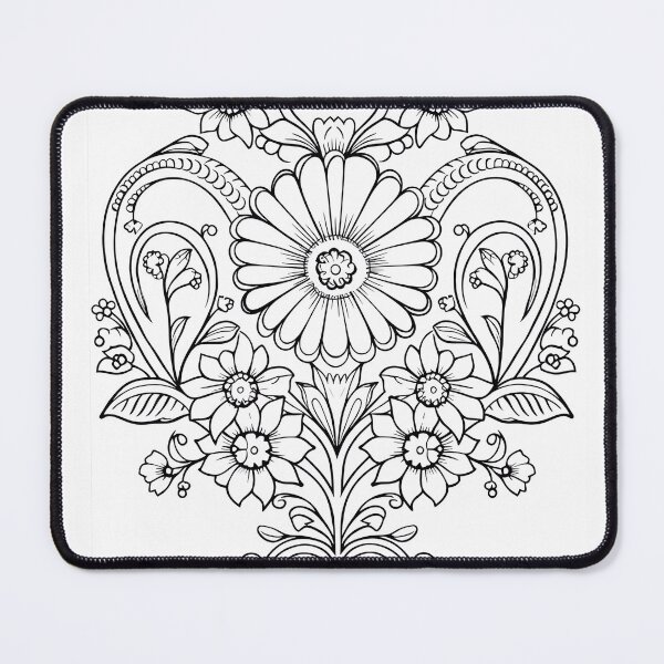 Item preview, Flower Design #63 Coloring Page Pattern designed and sold by DavidColoring.