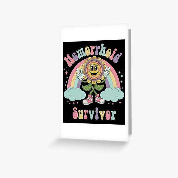 Item preview, Hemorrhoid Survivor Retro Funny Meme designed and sold by InklingIris.