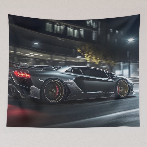 Item preview, Gunmetal Grey Lamborghini Aventador LP780-4 Ultimae Poster VII designed and sold by AutoPopStudio.