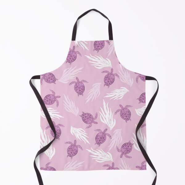 Item preview, A watercolor pattern of sea turtles swimming amongst coral with a soft coastal pink background designed and sold by Hillary Holt.