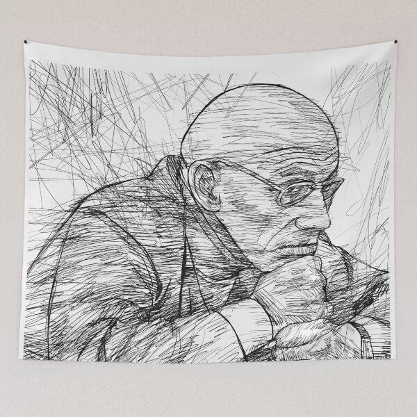 Item preview, MICHEL FOUCAULT ink portrait .2 designed and sold by lautir.