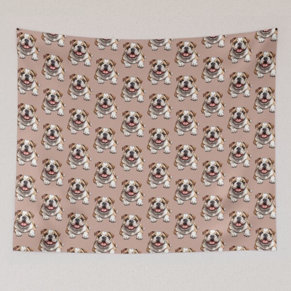 Item preview, Playful English Bulldog - cut out along the outlines 10 designed and sold by SteadyRolling.