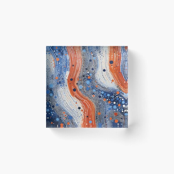 Item preview, Aboriginal Inspired Dot Art - Wavy Lava Streams designed and sold by GrinGalore.