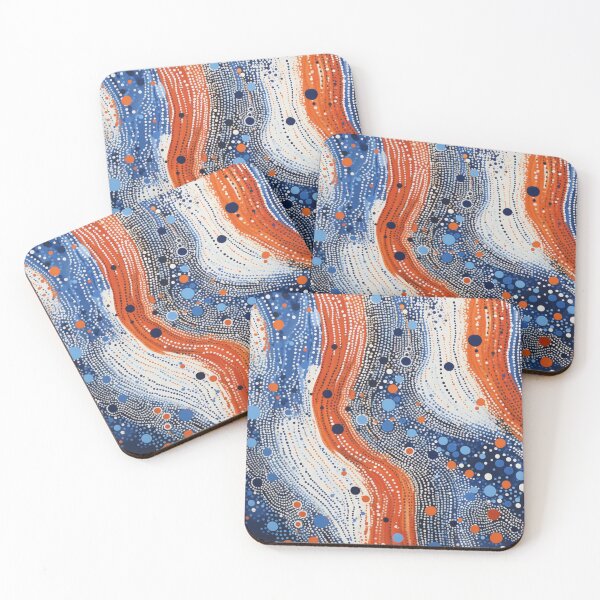 Item preview, Aboriginal Inspired Dot Art - Wavy Lava Streams designed and sold by GrinGalore.