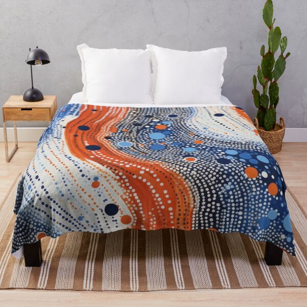 Item preview, Aboriginal Inspired Dot Art - Wavy Lava Streams designed and sold by GrinGalore.