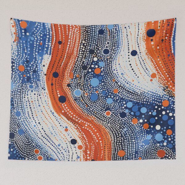 Item preview, Aboriginal Inspired Dot Art - Wavy Lava Streams designed and sold by GrinGalore.