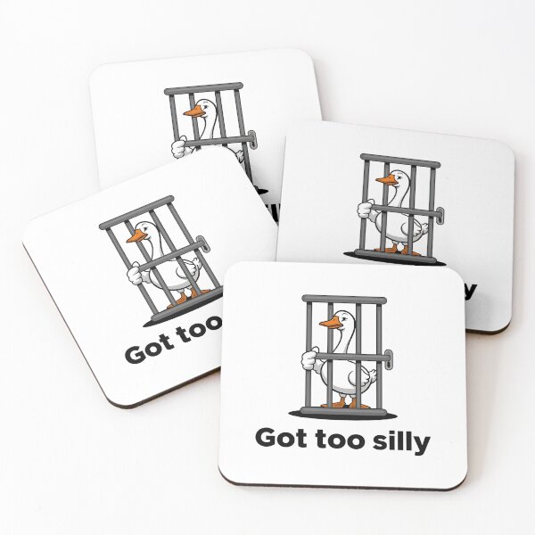 Item preview, Got Too Silly Goose Behind Bars – Funny Cartoon Joke Design designed and sold by luckytua789.